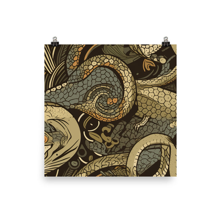 Reptile Pattern photo paper poster - Posterfy.AI