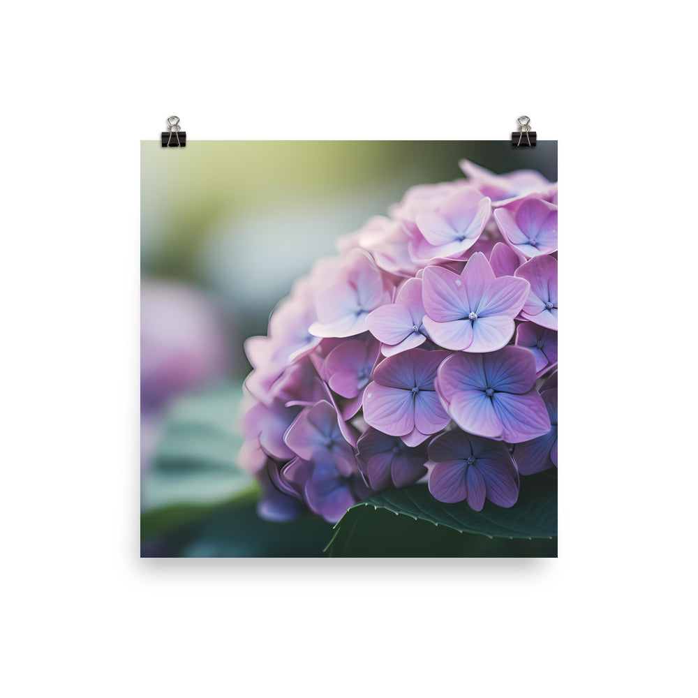 Soft and Dreamy Hydrangea photo paper poster - Posterfy.AI