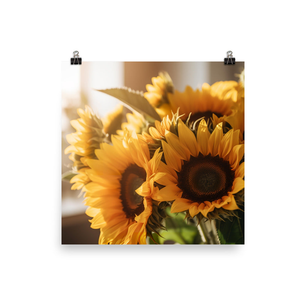 Sunflower Bouquet photo paper poster - Posterfy.AI