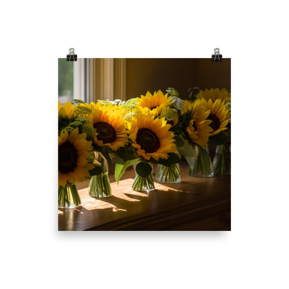 Sunflower Bouquet photo paper poster - Posterfy.AI