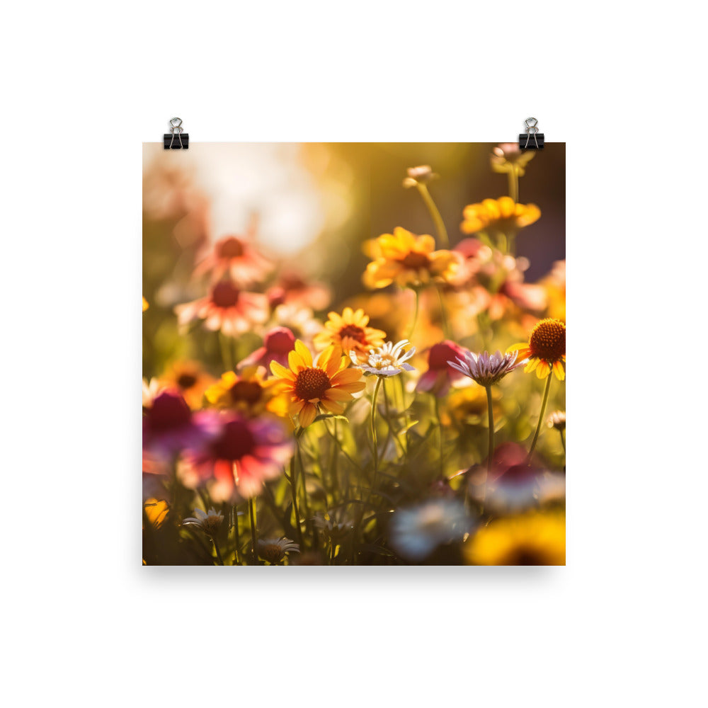 Sun Kissed Blooms photo paper poster - Posterfy.AI