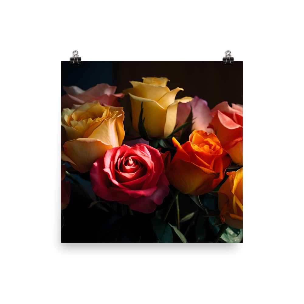 Radiant Roses photo paper poster - Posterfy.AI