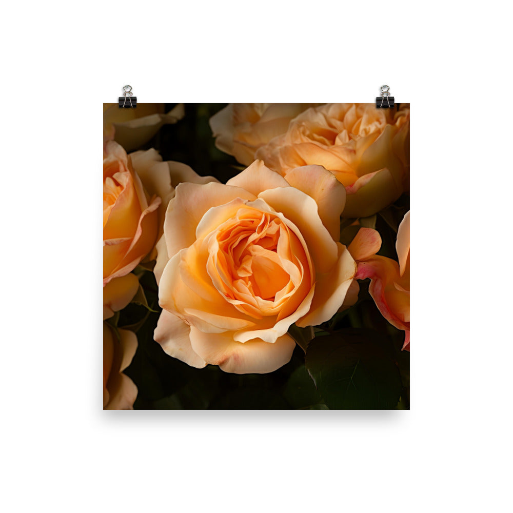 Lively Orange Roses photo paper poster - Posterfy.AI