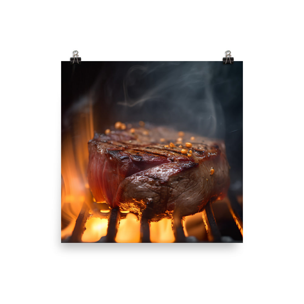 Sizzling Grill photo paper poster - Posterfy.AI