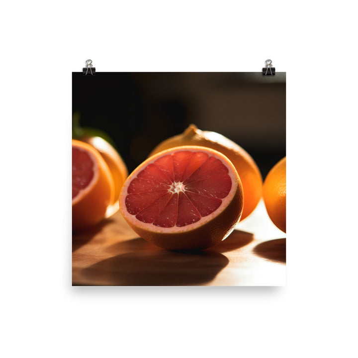 Pink Citrus Sunrise photo paper poster - Posterfy.AI