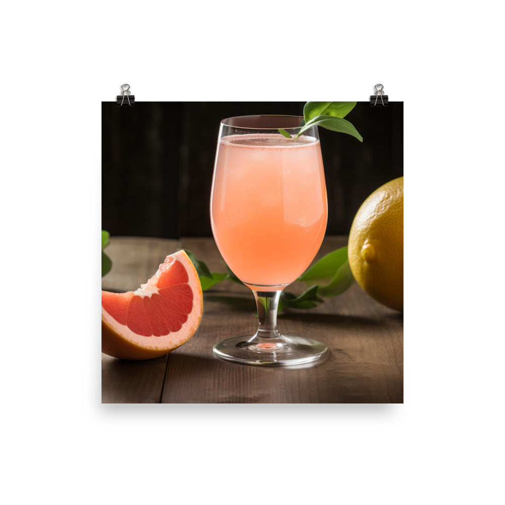 Grapefruit Mocktail photo paper poster - Posterfy.AI