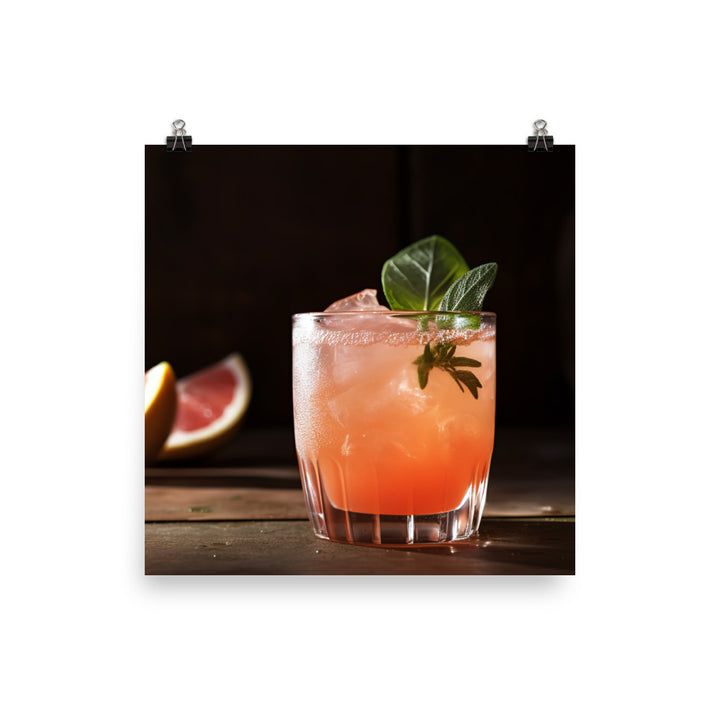 Grapefruit Mocktail photo paper poster - Posterfy.AI