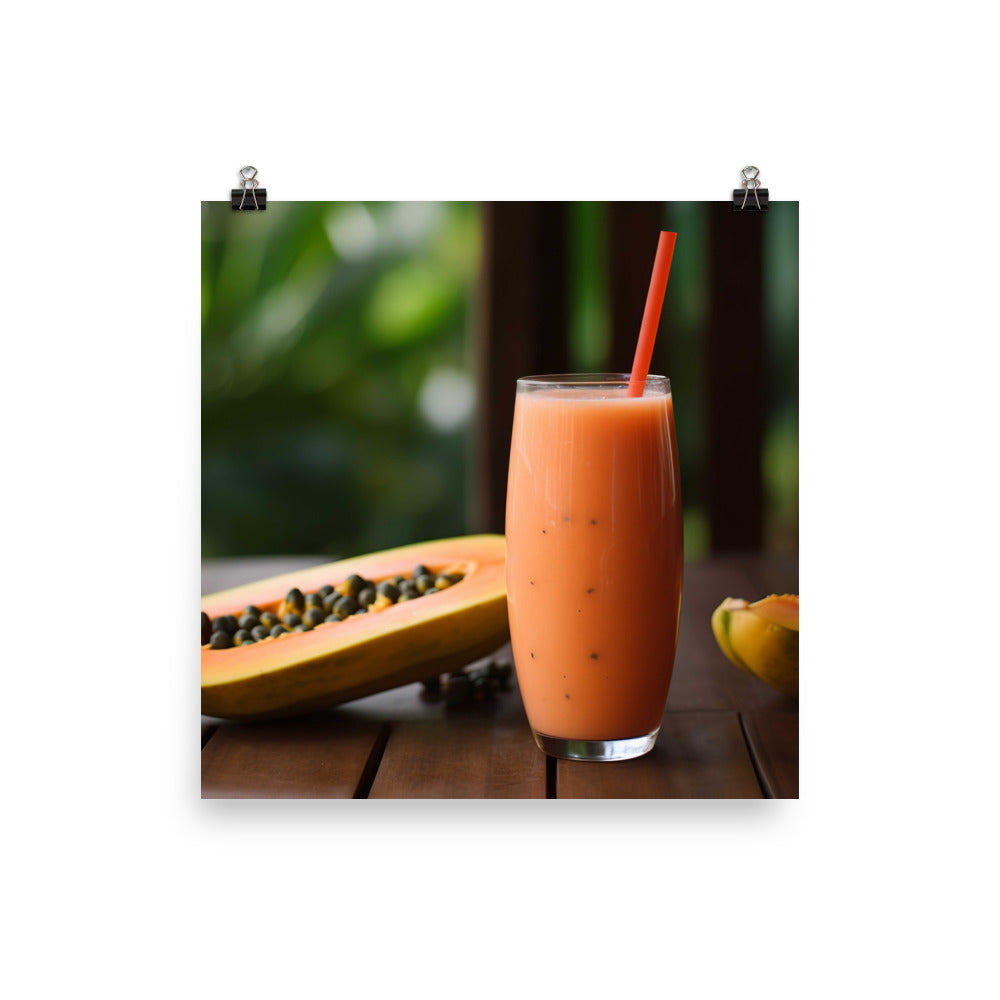 Papaya Smoothie photo paper poster - Posterfy.AI