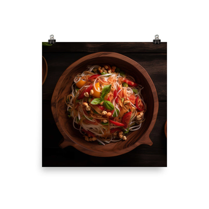 Papaya Salad photo paper poster - Posterfy.AI