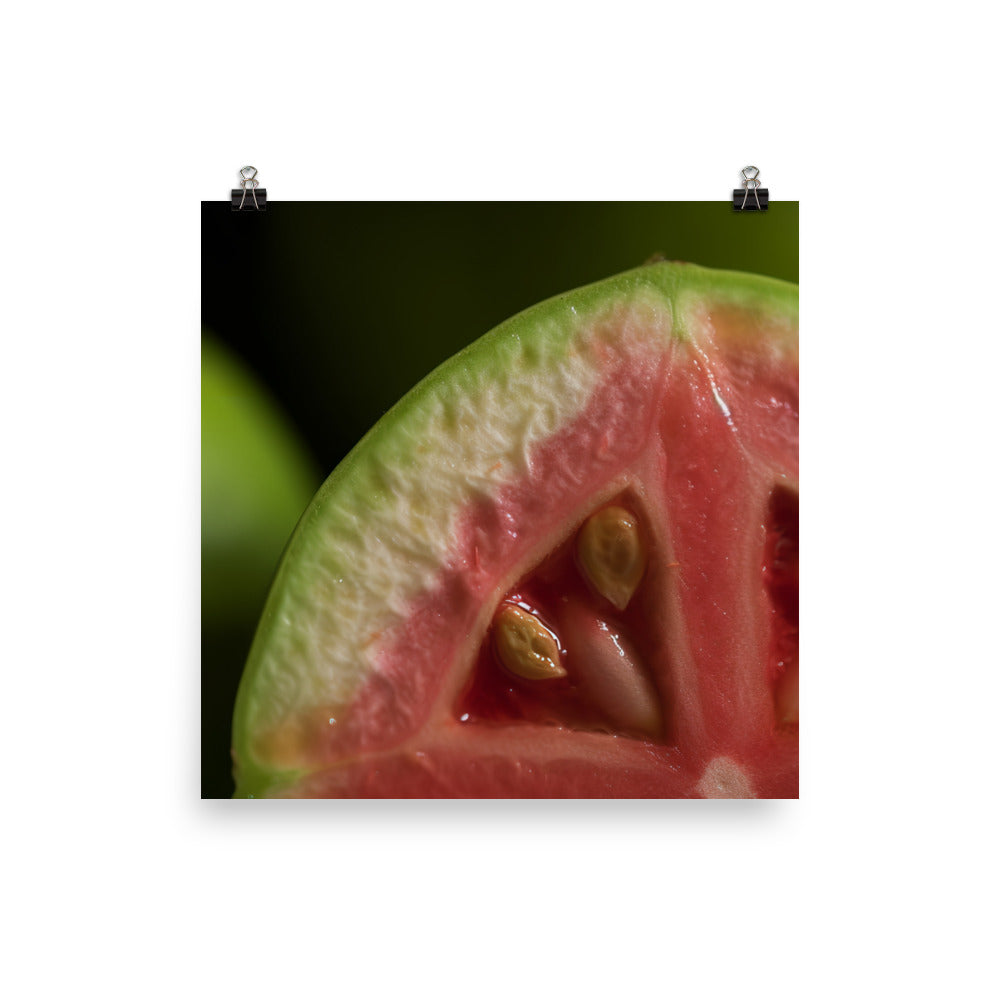 Juicy Guava Close-Up photo paper poster - Posterfy.AI