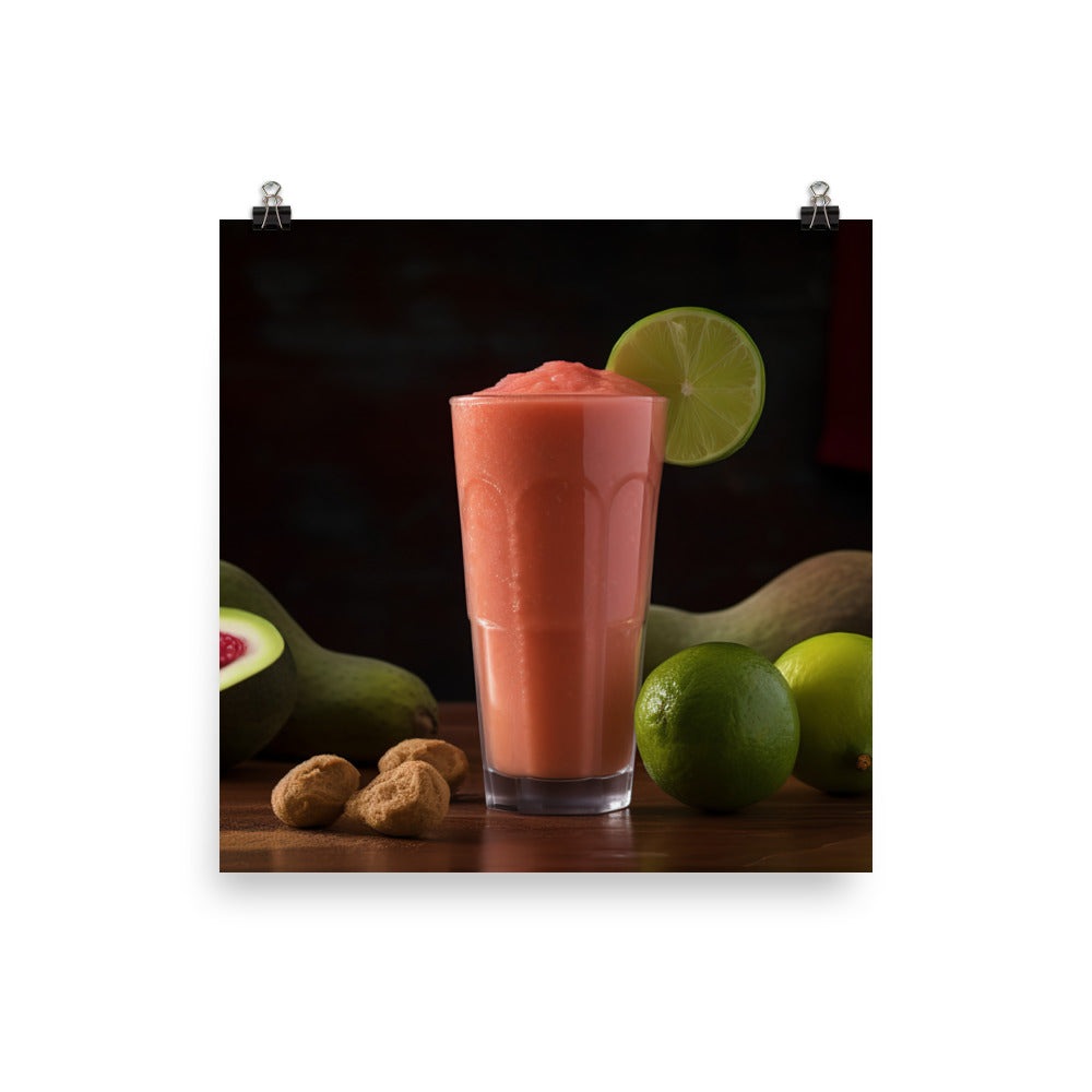 Guava Smoothie Bliss photo paper poster - Posterfy.AI