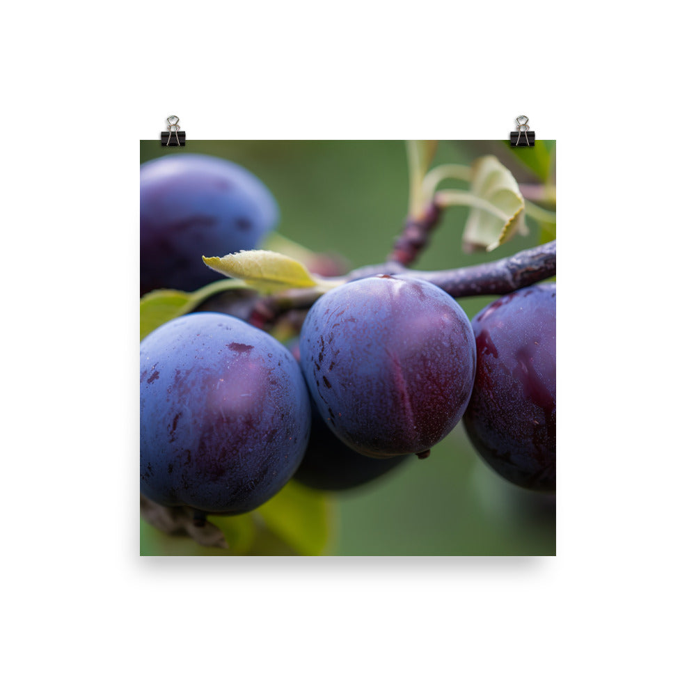 Plums on a Tree photo paper poster - Posterfy.AI