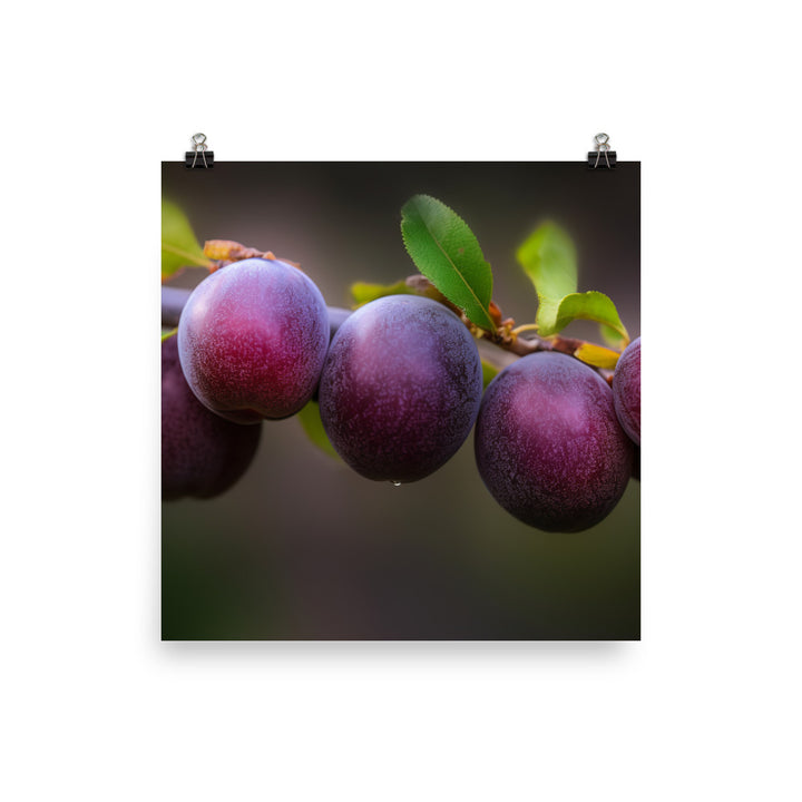 Plums on a Tree photo paper poster - Posterfy.AI