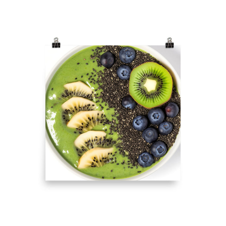 Kiwi Smoothie Bowl photo paper poster - Posterfy.AI