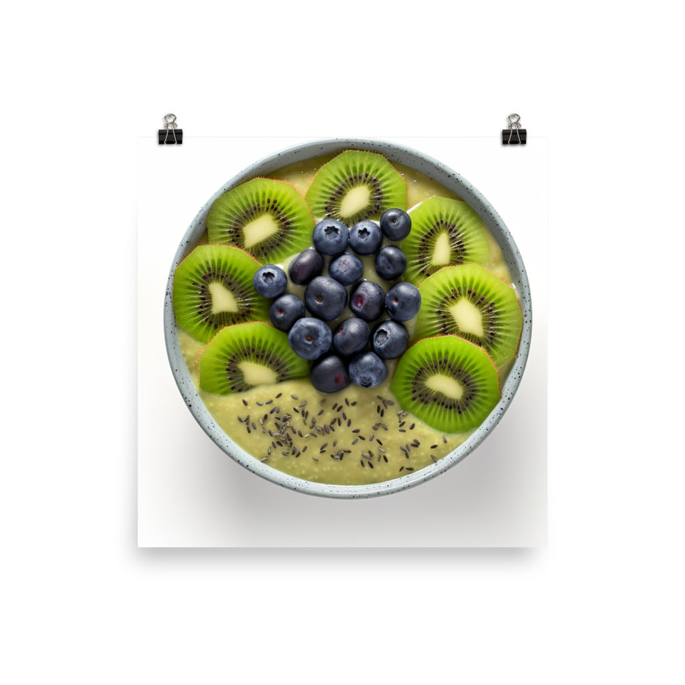 Kiwi Smoothie Bowl photo paper poster - Posterfy.AI