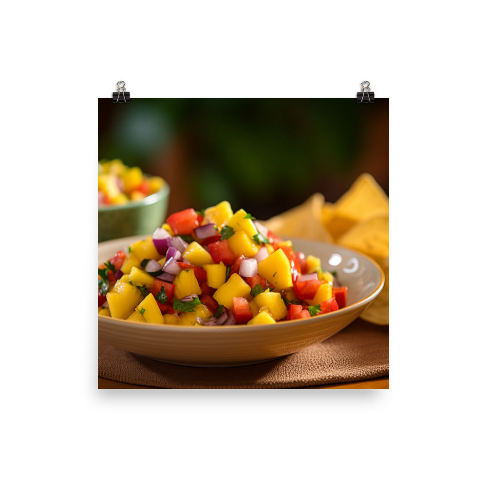 Mango Salsa Party Platter photo paper poster - Posterfy.AI