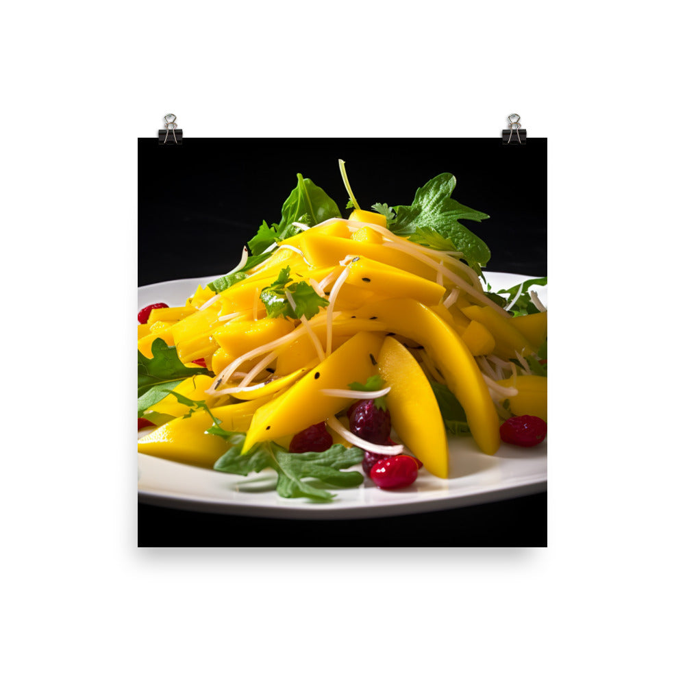 Mango Salad Sensation photo paper poster - Posterfy.AI