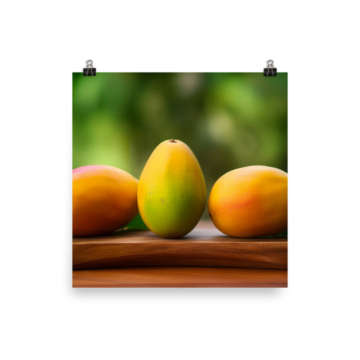 Juicy Mangoes on a Summer Day photo paper poster - Posterfy.AI