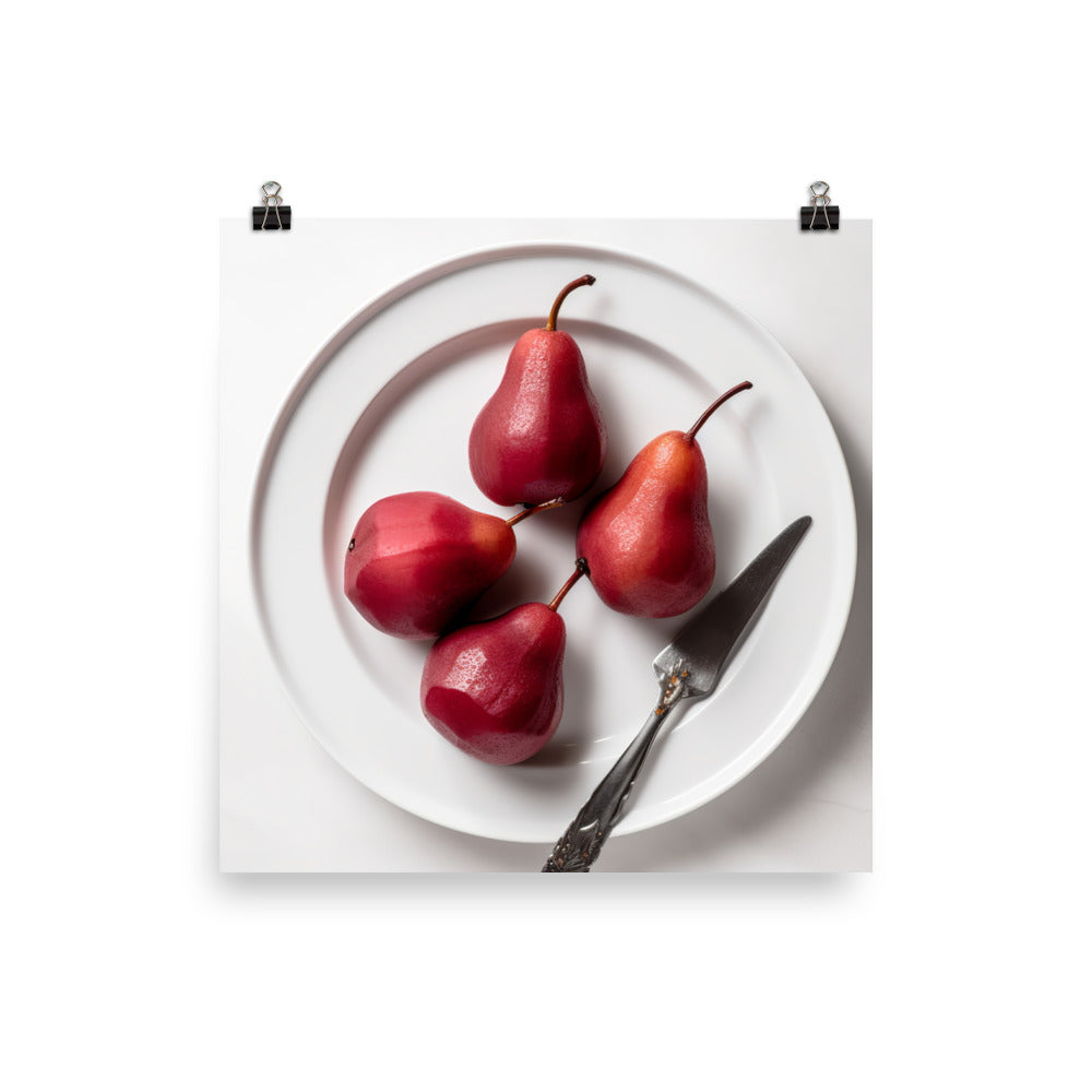 Red Anjou Pears photo paper poster - Posterfy.AI