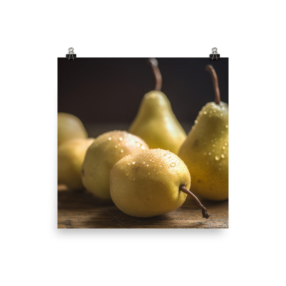 Golden Delicious Pears photo paper poster - Posterfy.AI