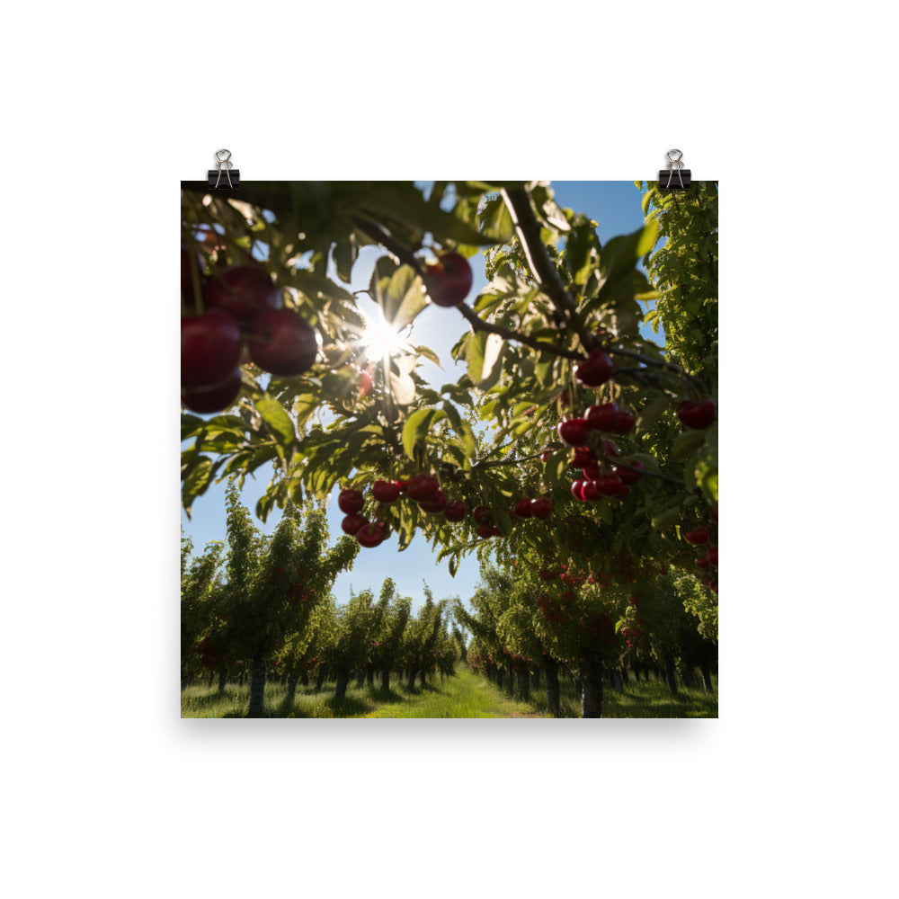 Cherry Picking Season photo paper poster - Posterfy.AI