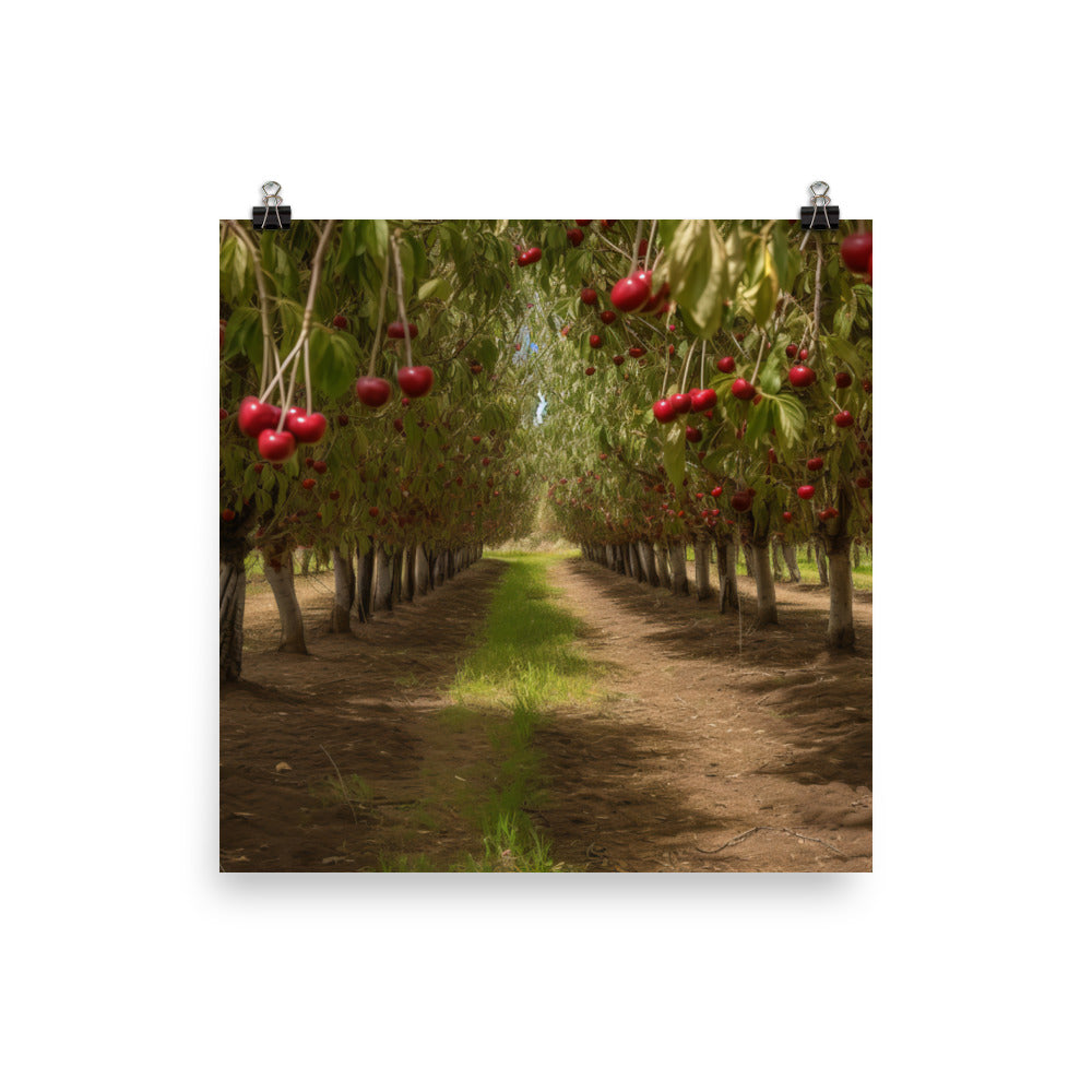 Cherry Picking Season photo paper poster - Posterfy.AI