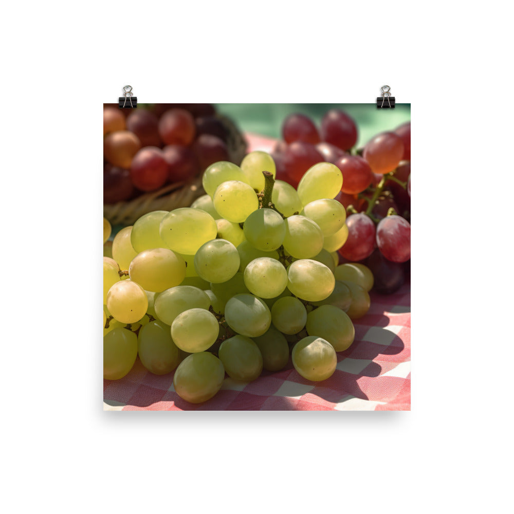 Fresh Grapes photo paper poster - Posterfy.AI