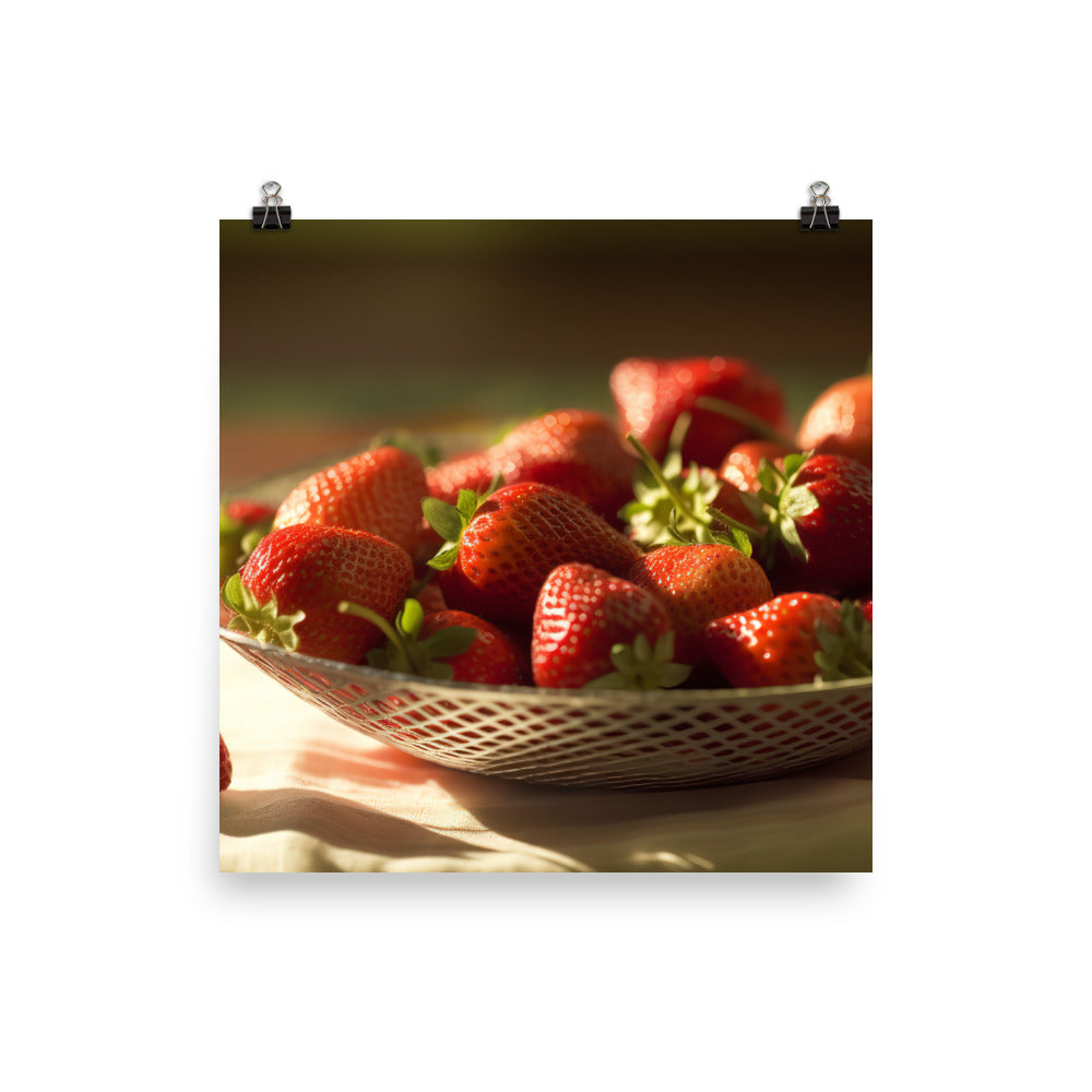 Strawberry photo paper poster - Posterfy.AI