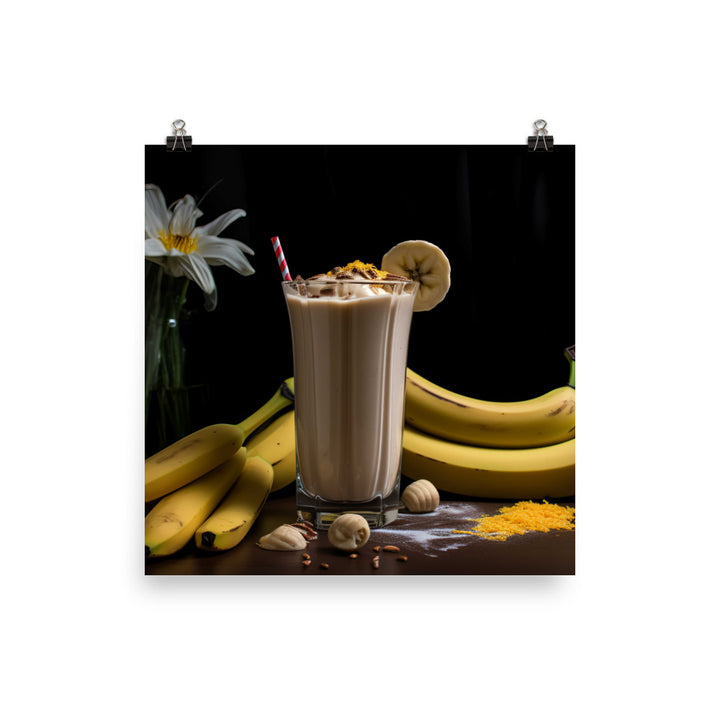 The Perfect Banana Smoothie photo paper poster - Posterfy.AI