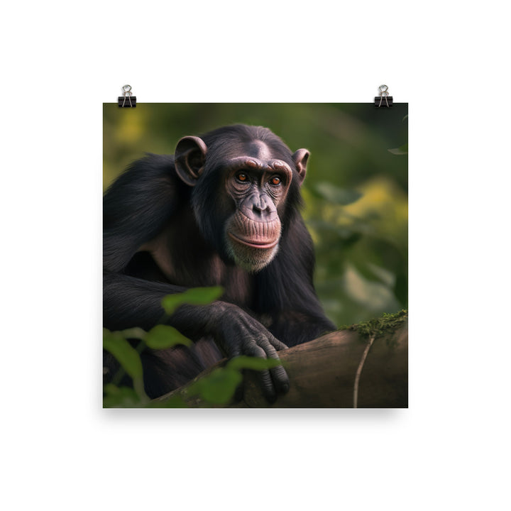 Curious Chimpanzee Exploration photo paper poster - Posterfy.AI