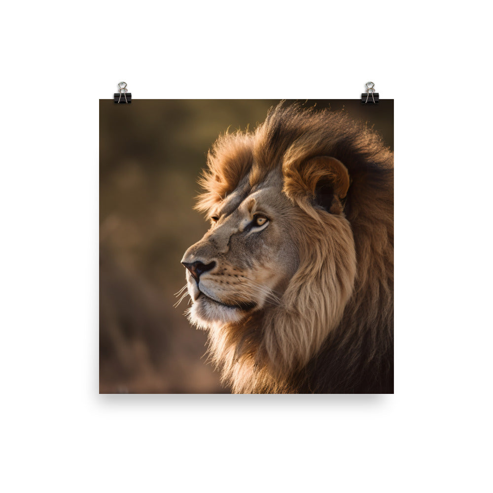 Majestic Lion King photo paper poster - Posterfy.AI