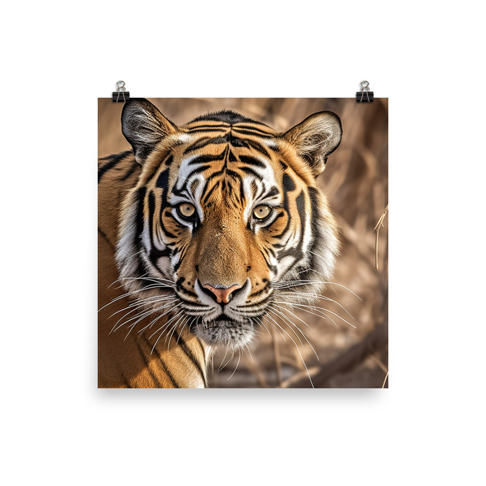 Majestic Bengal Tiger in the Wild photo paper poster - Posterfy.AI