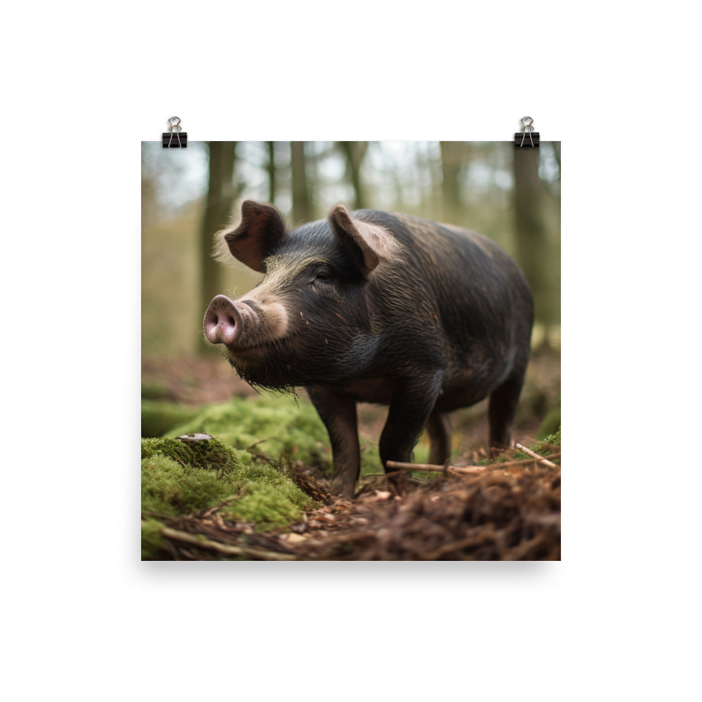 Berkshire Pig Beauty photo paper poster - Posterfy.AI