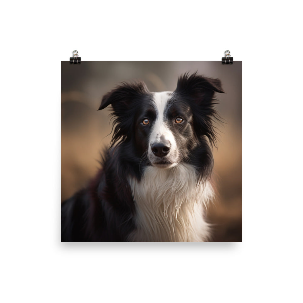 Majestic Border Collie Portrait photo paper poster - Posterfy.AI