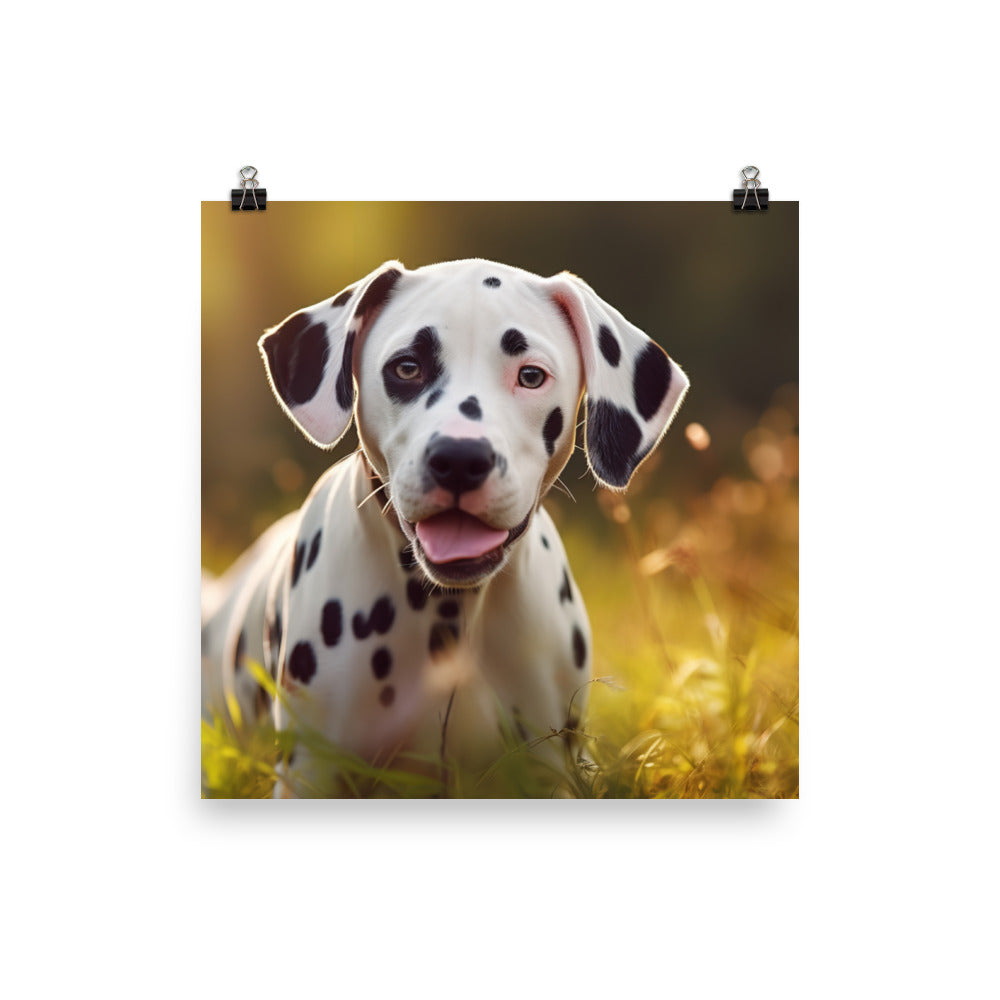 Dalmatian in action photo paper poster - Posterfy.AI