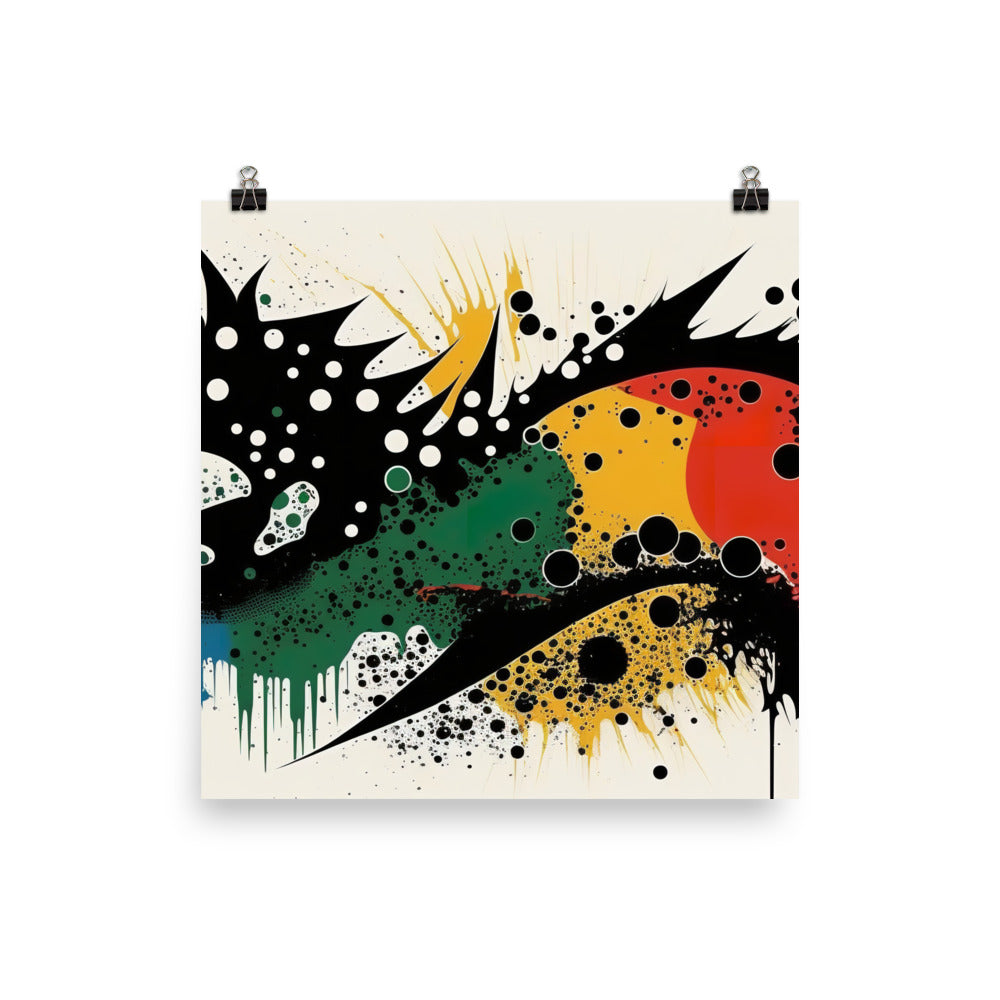 Dragon in abstract simple style photo paper poster - Posterfy.AI