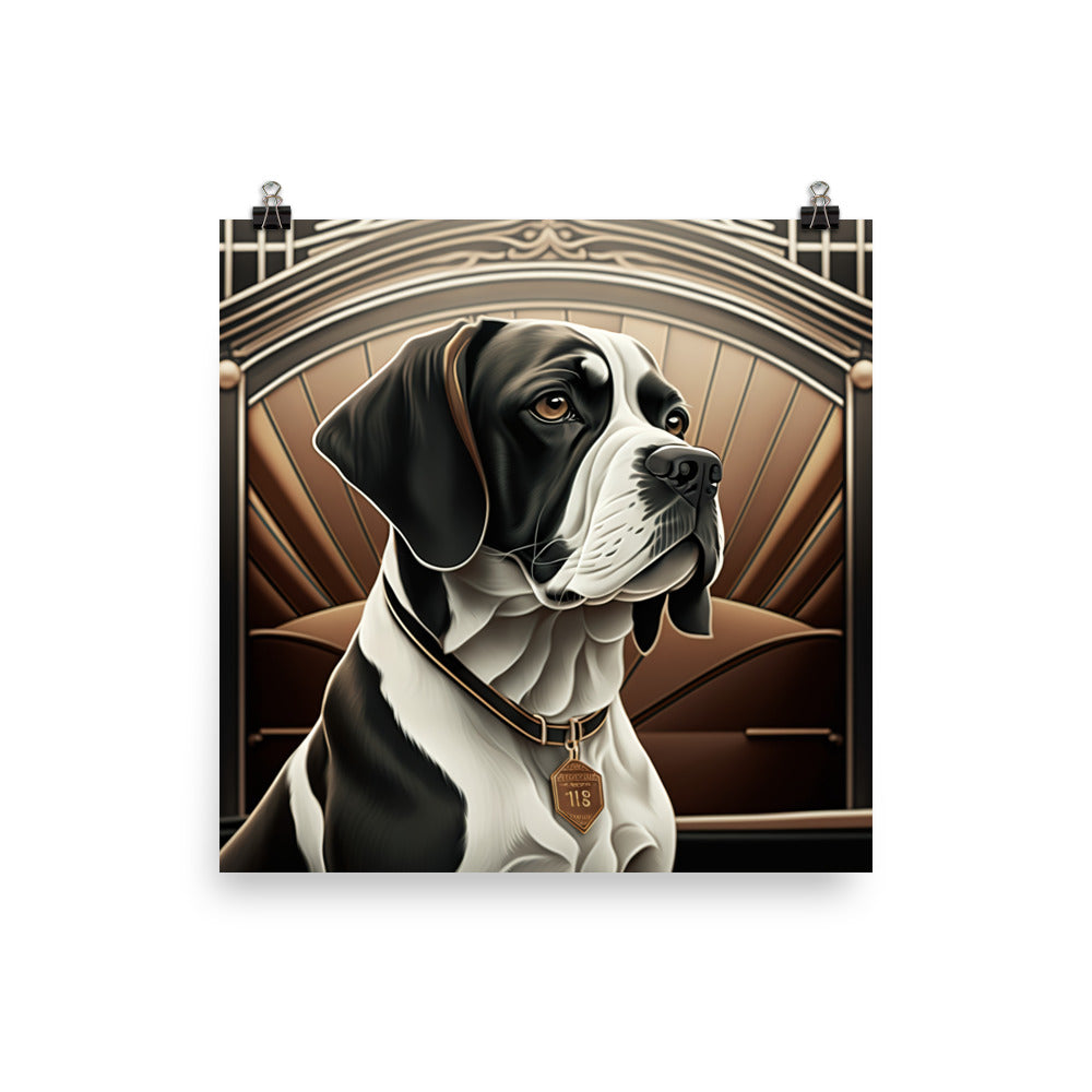 Dog in art deco photo paper poster - Posterfy.AI