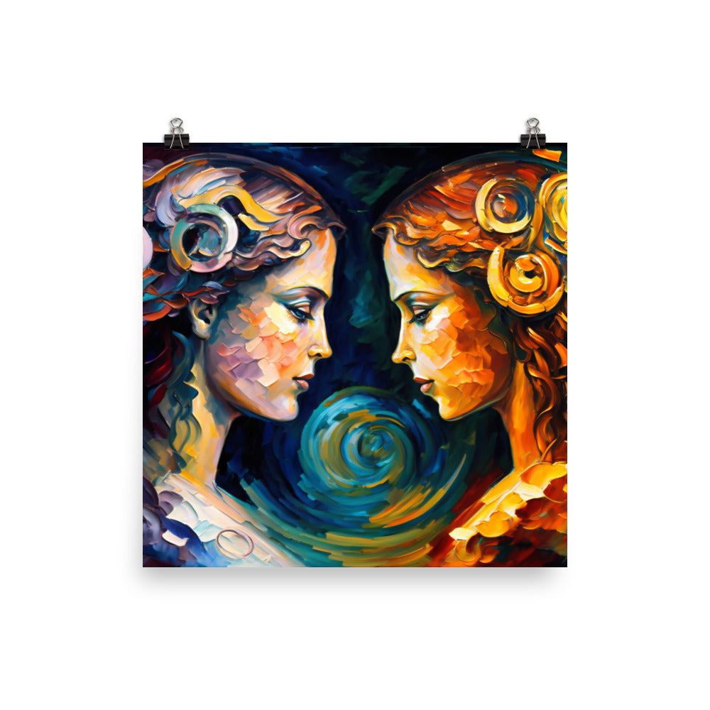 Pisces in surreal artistic colorful style photo paper poster - Posterfy.AI