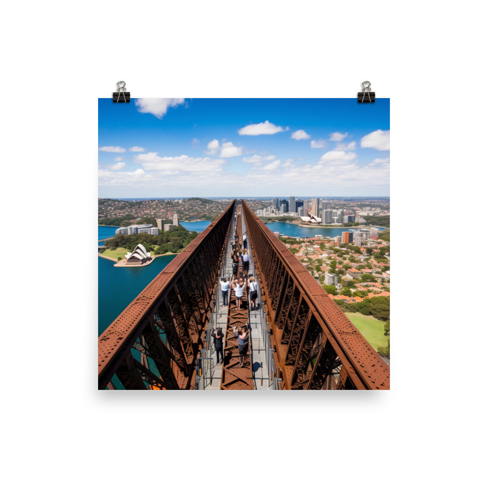 Sydney Harbour Bridge Climb photo paper poster - Posterfy.AI
