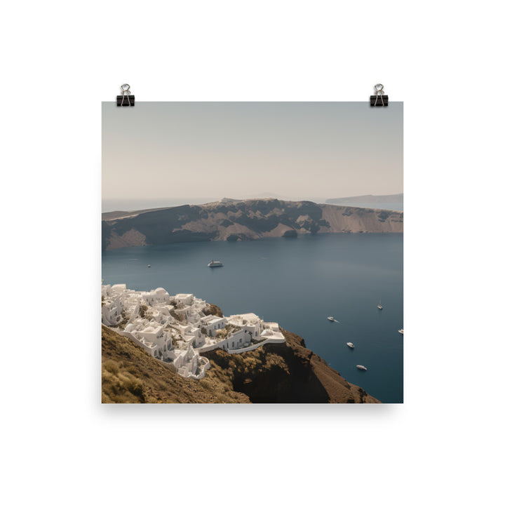 Santorini Serenity photo paper poster - Posterfy.AI