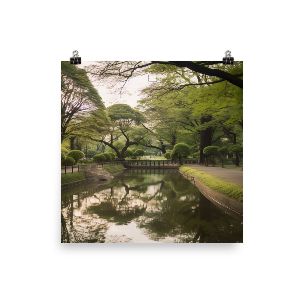 The Tranquil Side of Tokyo photo paper poster - Posterfy.AI