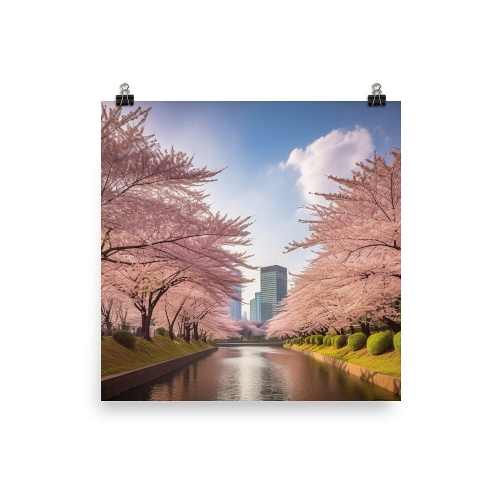 Sakura Season in Tokyo photo paper poster - Posterfy.AI