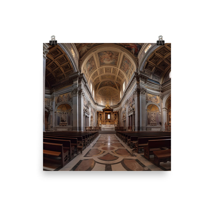 Romes Beautiful Churches photo paper poster - Posterfy.AI