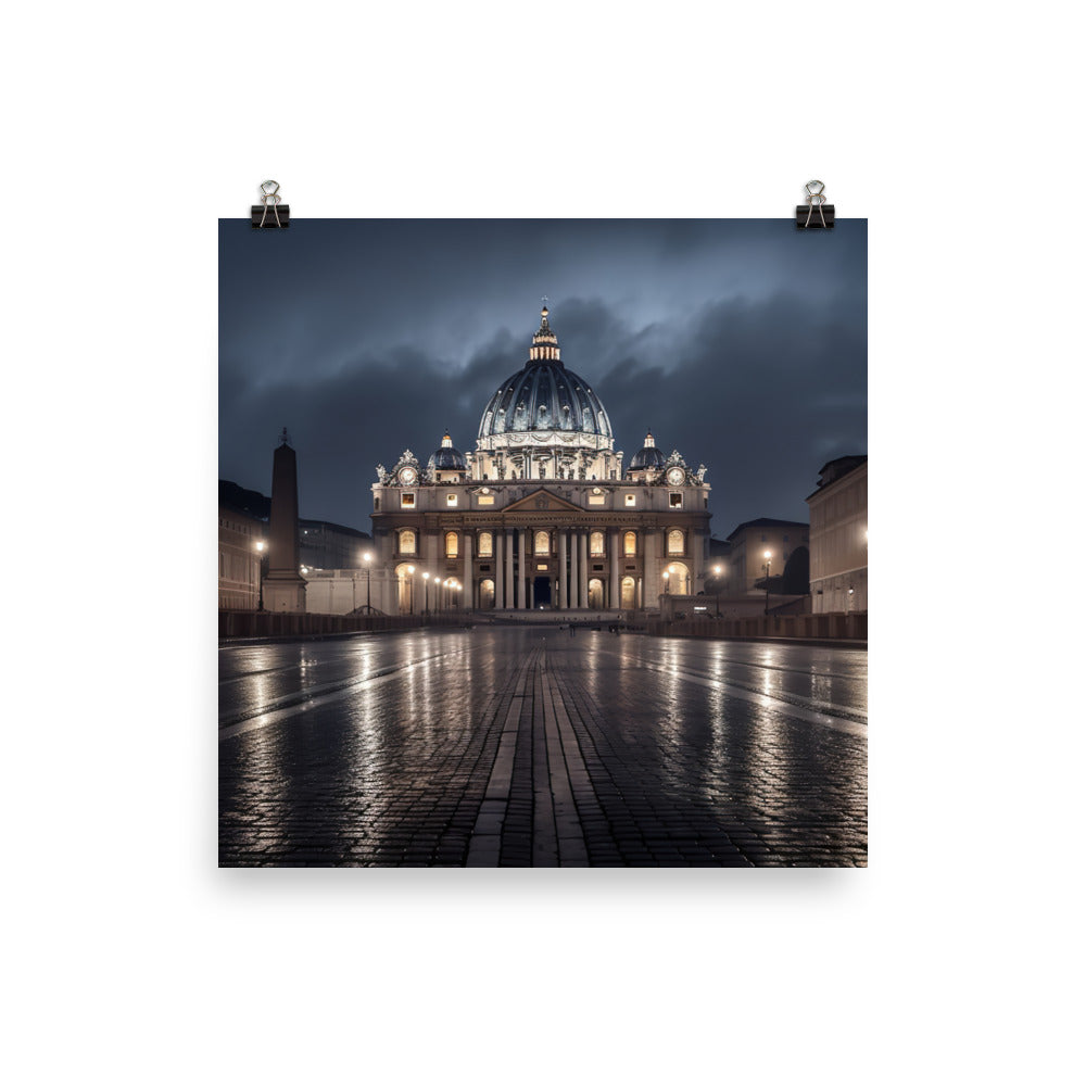 Romes Beautiful Churches photo paper poster - Posterfy.AI