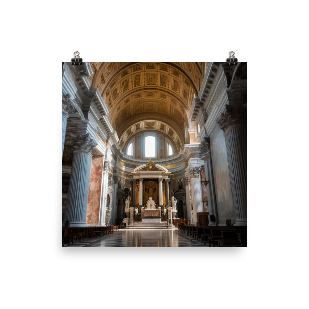 Romes Beautiful Churches photo paper poster - Posterfy.AI