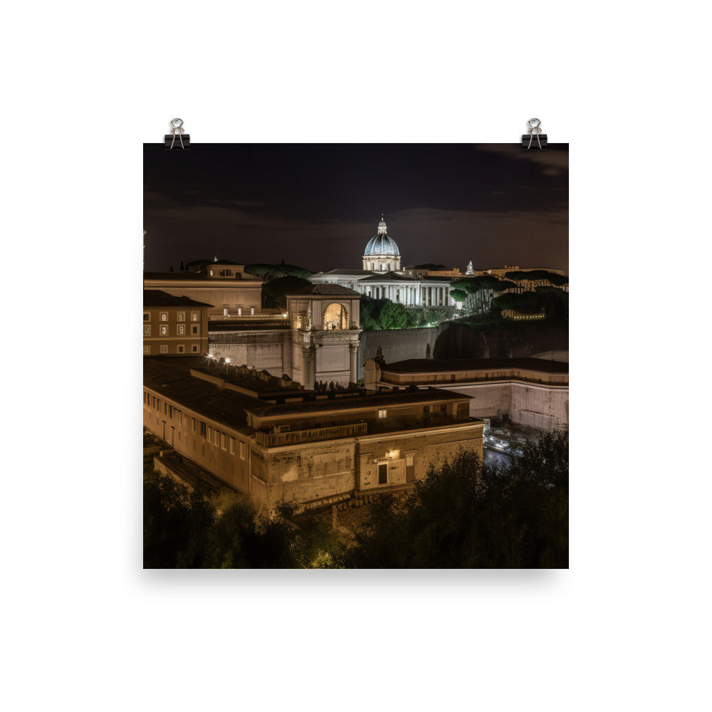 Rome by Night photo paper poster - Posterfy.AI