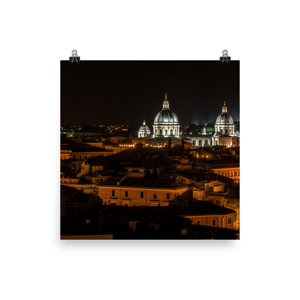 Rome at Night photo paper poster - Posterfy.AI