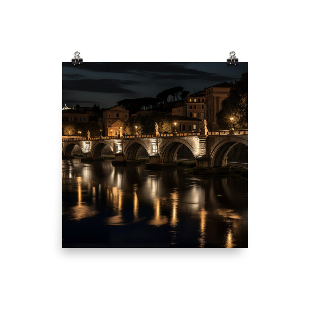 Rome at Night photo paper poster - Posterfy.AI