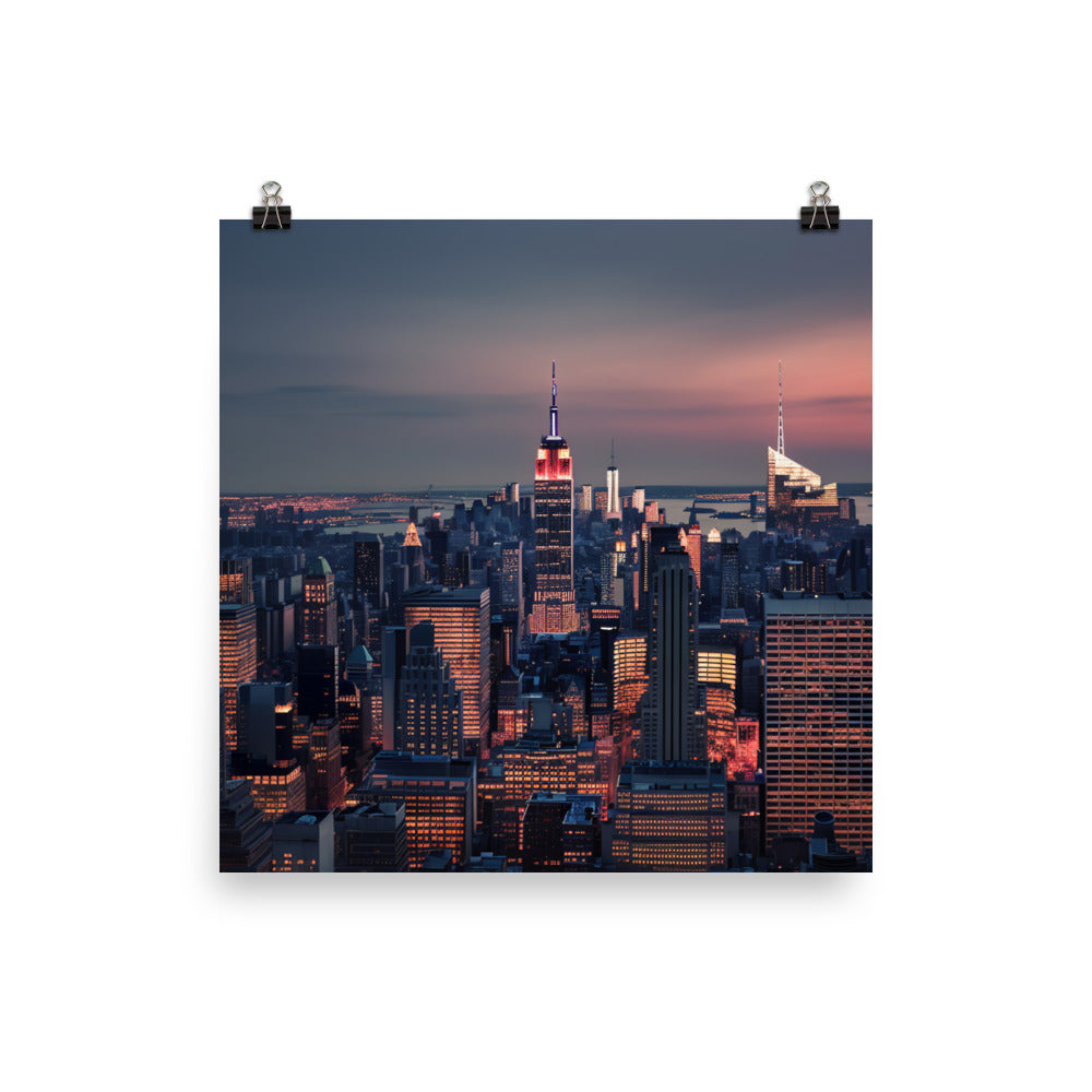 New York City Skyline photo paper poster - Posterfy.AI