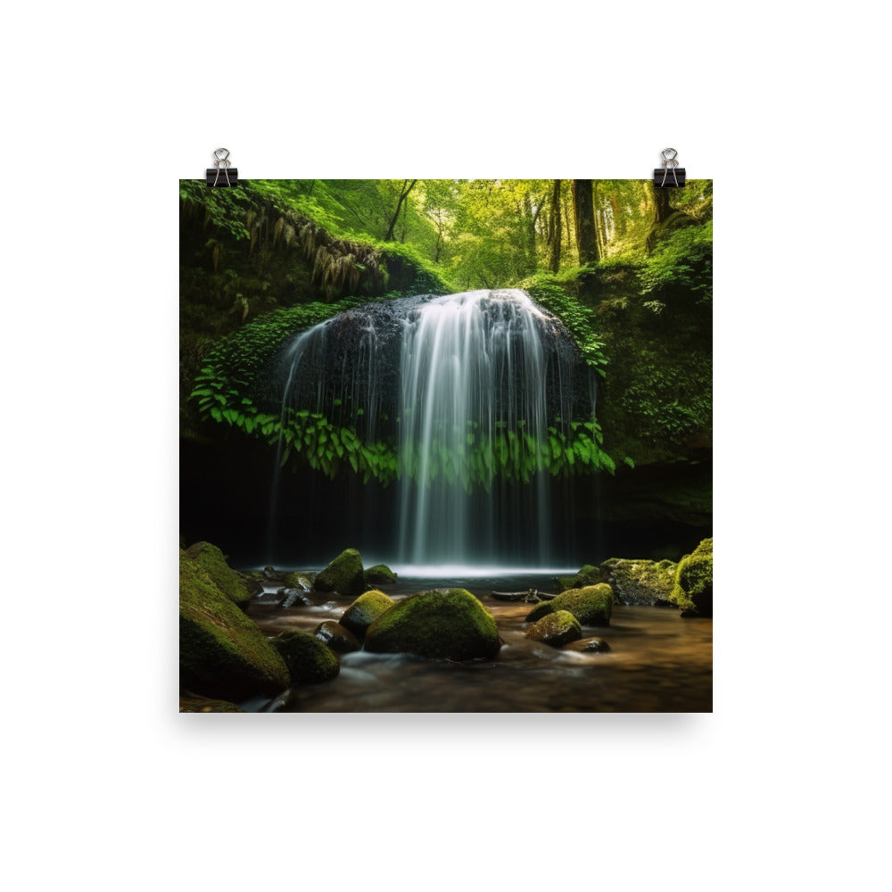 The Majestic Waterfall photo paper poster - Posterfy.AI